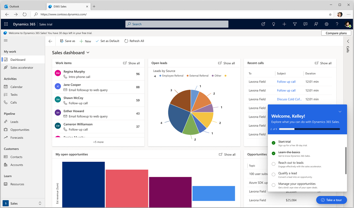 Dynamics 365 Sales dashboards and forecasting